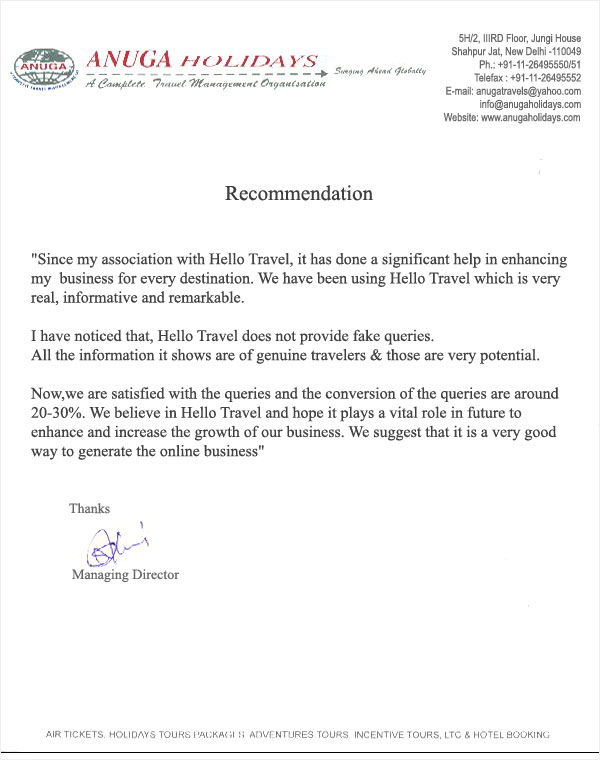 Feedback Letter