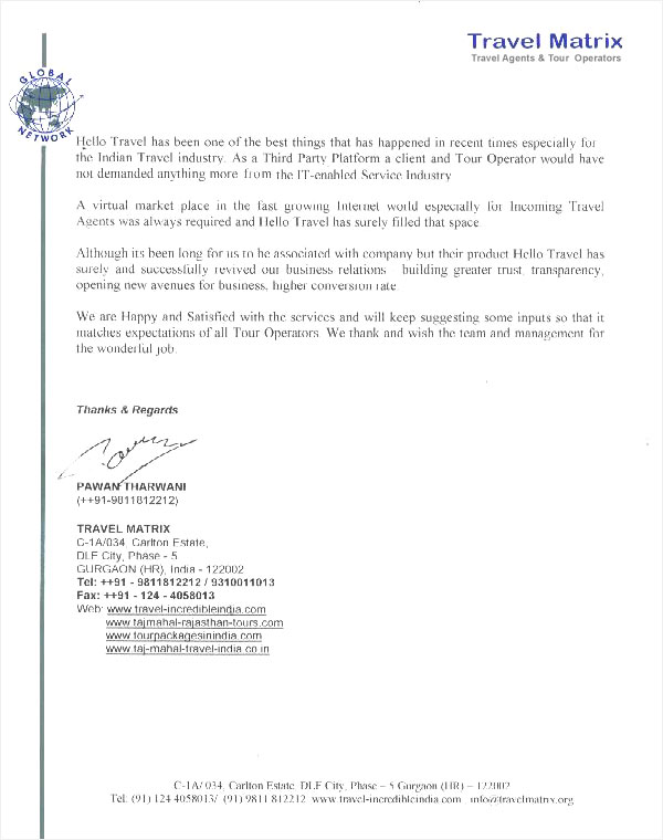 Feedback Letter